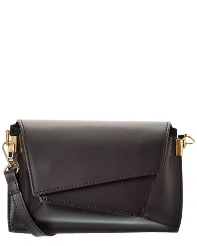 Isabella Rosetti Hazel Leather Crossbody In Black