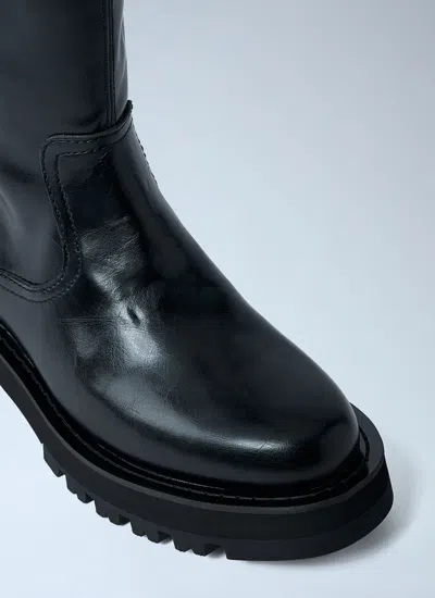 Ganni Chunky Buckle Boots In Black