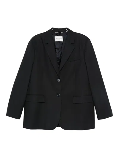 Marc O'polo Notched Two-button Blazer In Black