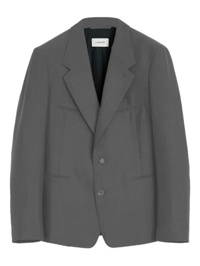 Lemaire Tailored Buttoned Jacket In Gray