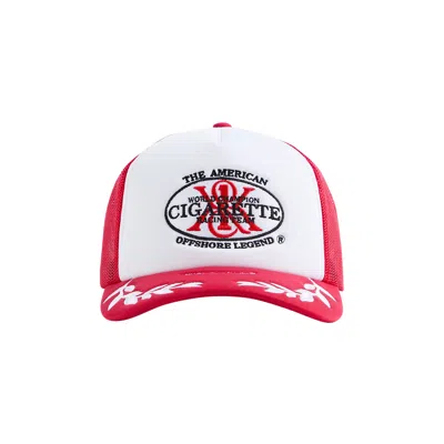 Pre-owned Kith For Cigarette Nolan Trucker Hat 'cinnabar' | Red | Men's Size Onesize
