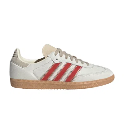 Pre-owned Adidas Originals Adidas Wmns Samba Og 'pony Hair Pack - Wonder Beige Better Scarlet' | Cream | Women's Size 8 In White