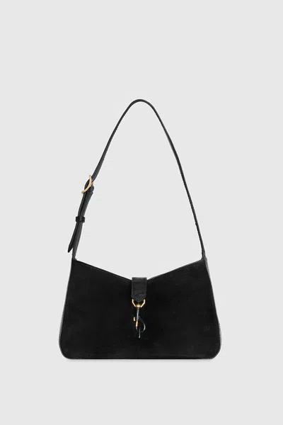 Rebecca Minkoff Small Megan Suede Shoulder Bag In Black