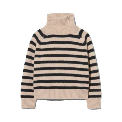 Nili Lotan Striped High Neck Knitwear With Ribbed Cuffs And Hem In Multi