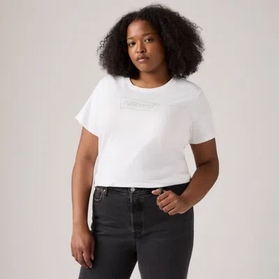 Levi's Perfect Logo Tee (plus Size) In White