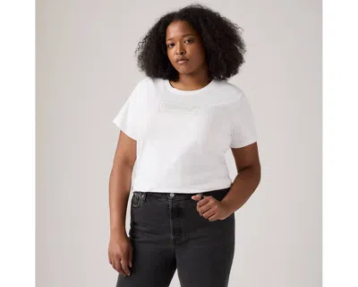 Levi's Perfect Logo Tee (plus Size) In White