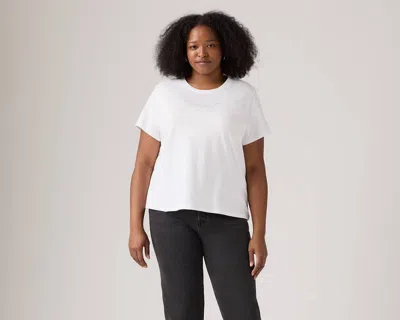 Levi's Perfect Logo Tee (plus Size) In White