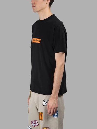 Shop Palm Angels Men's Black Orange Box T-shirt