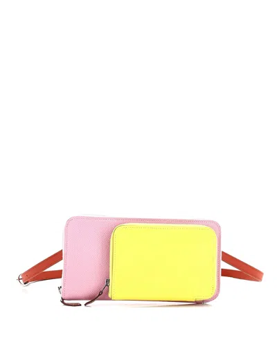 Pre-owned Pre-owned Hermes  Hermes Nouveau To Go Wallet Epsom With Swift In Multi