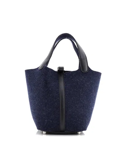 Pre-owned Pre-owned Hermes  Hermes Pm Picotin Lock Bag Felt With Leather In Multi