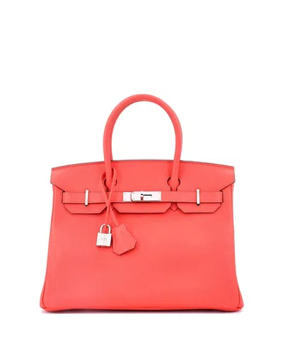 Pre-owned Pre-owned Hermes  Hermes Birkin 30 Handbag Red Epsom With Palladium Hardware