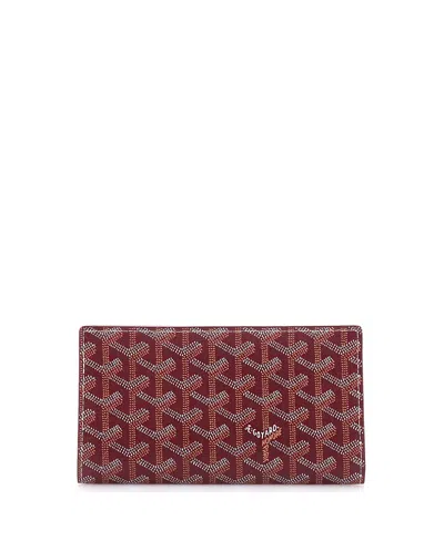 Pre-owned Pre-owned Goyard  Goyard Long Richelieu Wallet Coated Canvas In Red