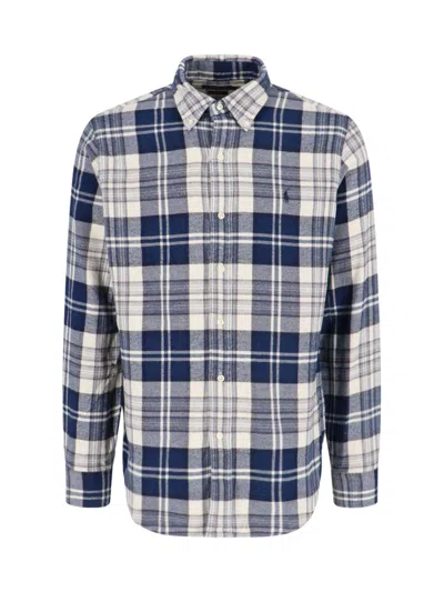 Polo Ralph Lauren Button-down Collar Logo-embroidered Checked Cotton Oxford Shirt In Multi