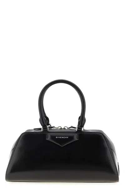 Givenchy Women Antigona East West Small Leather Shoulder Bag In Black