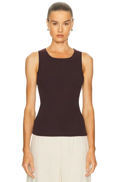 Citizen Of Humanity Isabel Rib Tank In Chocolate In Brown