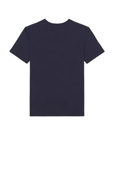 Every Other Thursday Garment Dyed Collegiate Logo Tee In Blue
