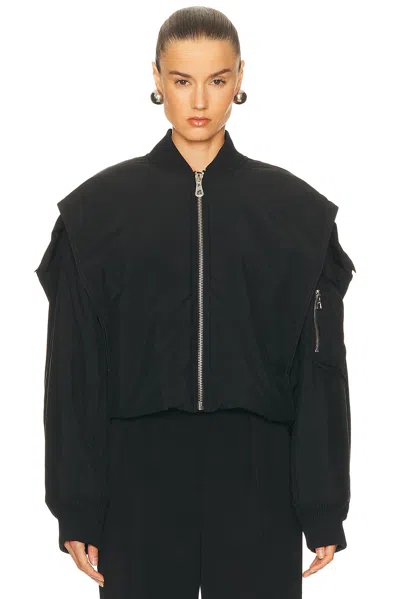 Jean Paul Gaultier Short Zip-up Jacket In Black