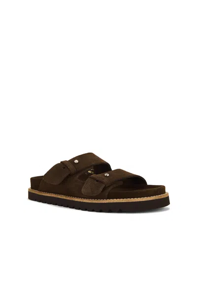 Jenni Kayne Suede Hutton Slide Sandal In Brown