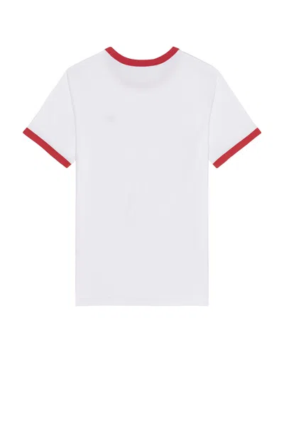 Levi's Retro Embroidered Ringer Tee In White