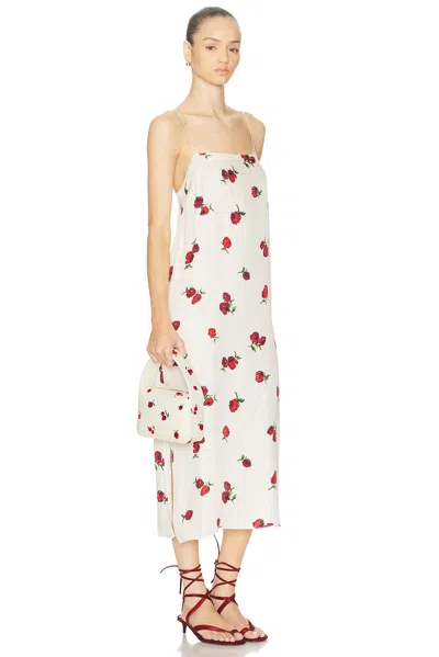 Khaite Distinctive Brown Calfskin Leather Tote With Gold Chain Detail In Multi