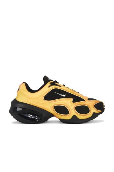 Nike Air Max Muse Mesh-trimmed Metallic Sneakers In Gold