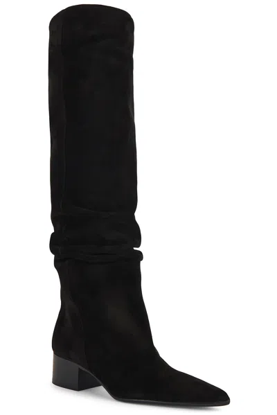 Khaite Suede Andee Over-the-knee Boots 40 In Black