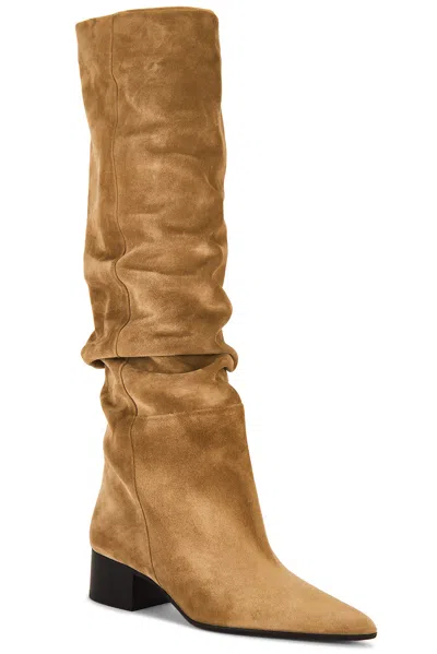 Khaite Andee Over The Knee Slouchy Boot In Brown