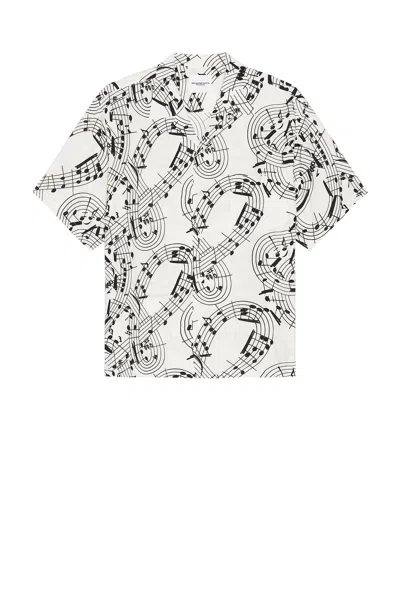Takahiromiyashita The Soloist Takahiromiyashita Thesoloist. Music Note Print Camp Shirt In Multi