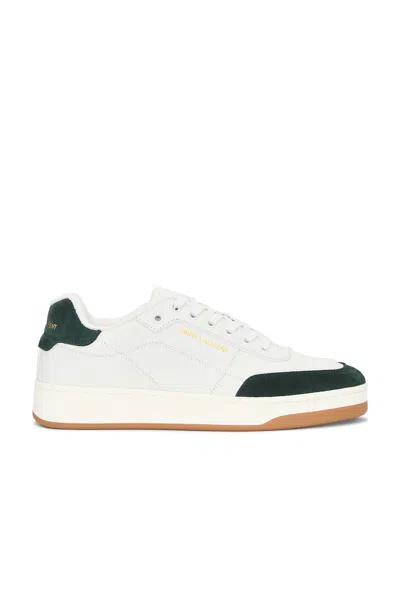 Saint Laurent White Smooth Leather Sl/61 Sneakers