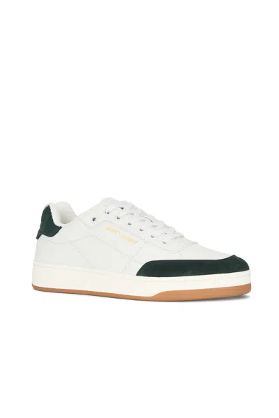 Saint Laurent White Smooth Leather Sl/61 Sneakers