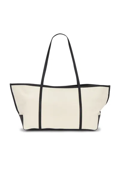 St Agni Slim Bateau Tote Canvas In Brown