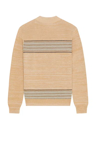 Valentino Pegasus-embroidered Striped Sweater In Sand