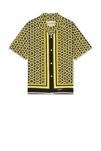 Valentino Bowling Shirt With Bulles Royales Print In Multi