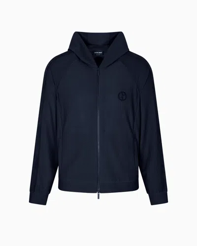 Giorgio Armani Blouson With Zip And Hood In Black