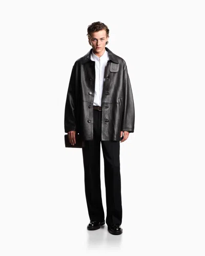 Emporio Armani Shirt Linen Collar Button-down In White