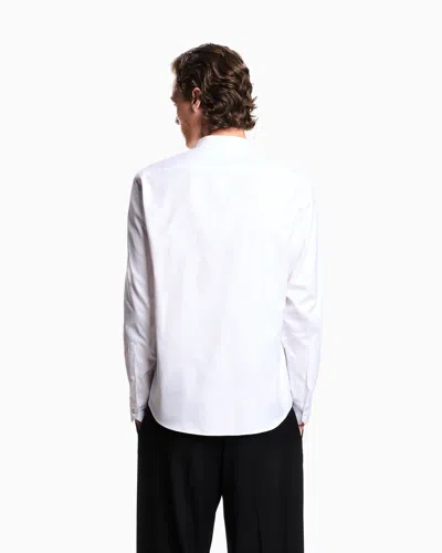 Emporio Armani Shirt Linen Collar Button-down In White