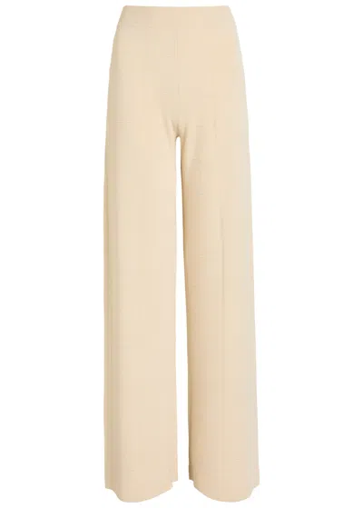 Joseph Viscose Animation Viscose-blend Knit Trousers In Neutral