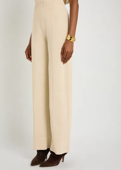 Joseph Viscose Animation Viscose-blend Knit Trousers In Neutral
