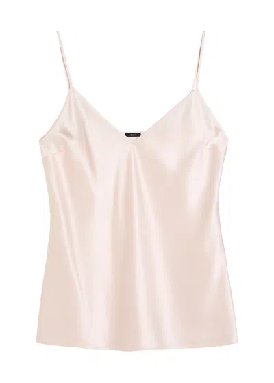 Joseph Womens Rose Clea V-neck Silk-satin Camisole Top In Pink