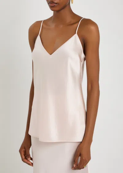 Joseph Womens Rose Clea V-neck Silk-satin Camisole Top In Pink