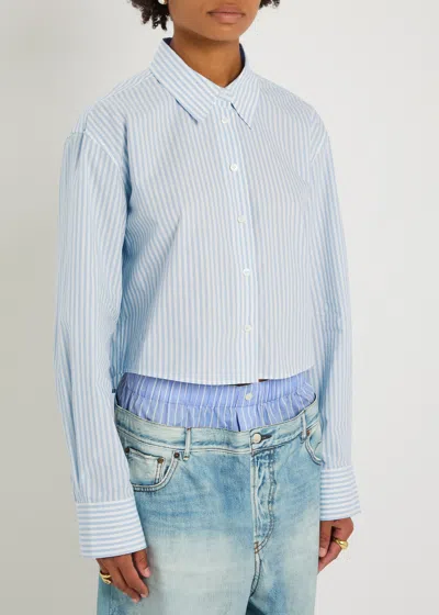 Acne Studios Striped Cotton Shirt In Blue
