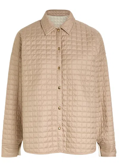 Moncler Reversible Padded Overshirt In Neutral