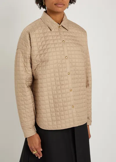 Moncler Reversible Padded Overshirt In Neutral