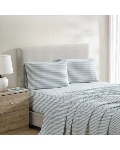 Nautica 200 Thread Count Coleridge Stripe Printed Cotton Percale Sheet Set