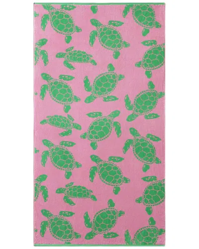 Tommy Bahama Linear Palms Cotton Blend Beach Towel Set In Multi