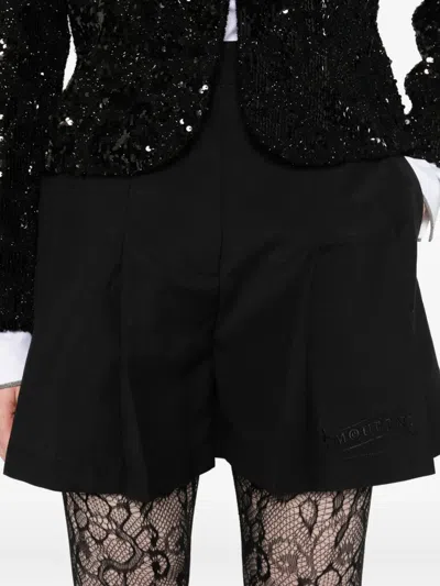 Alexander Mcqueen Pleated Tailored Shorts In Black