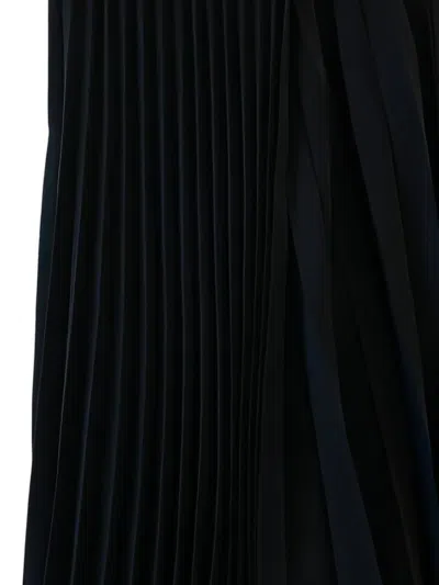 Saint Laurent Pleated Skirt In Black