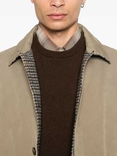 L'impermeabile Point-collar Single-breasted Jacket In Neutral