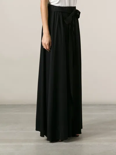 Lanvin Pleated Maxi Skirt In Black