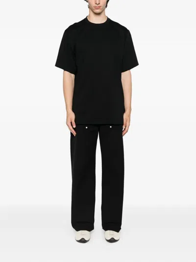 Y-3 Logo Cotton T-shirt In Black